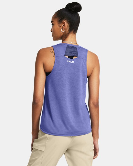 Camiseta de tirantes UA Launch Trail para mujer, Purple, pdpMainDesktop image number 1